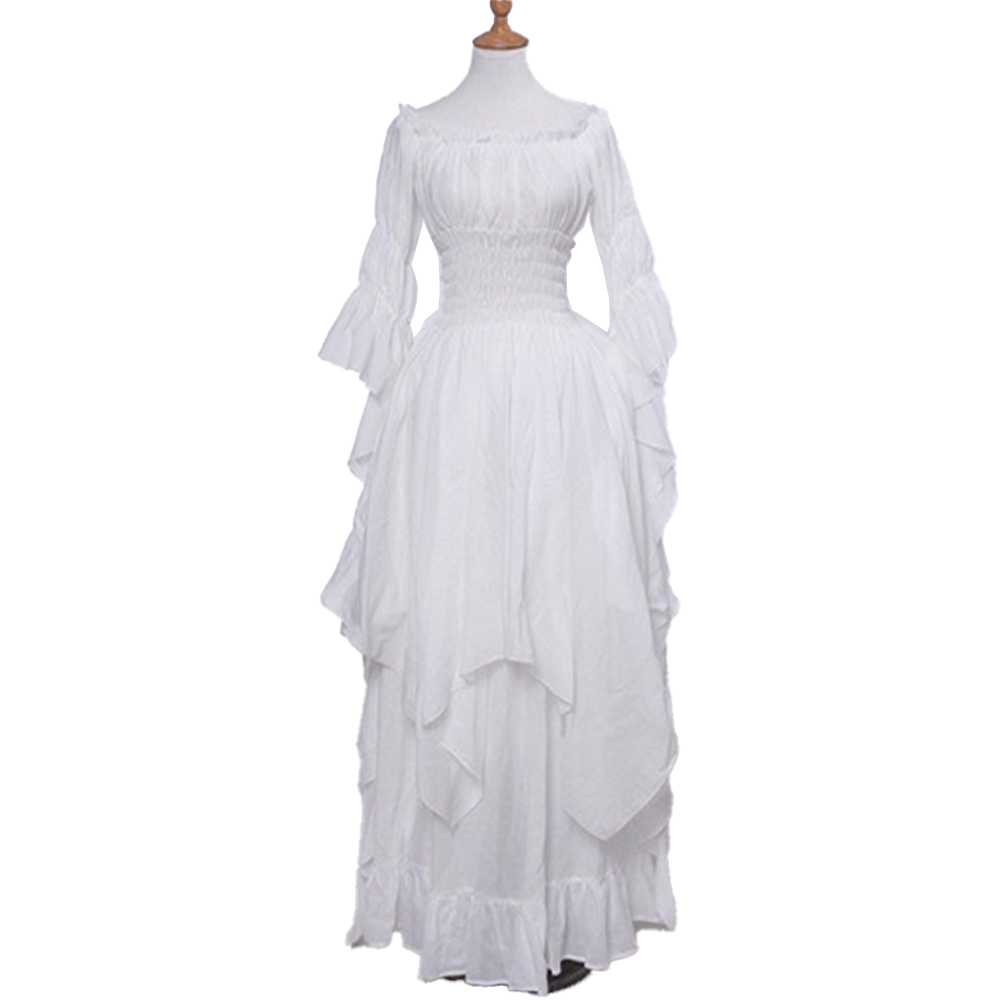 Medieval Dress Retro Off-The-S - Lace Dress ulasan dan harga