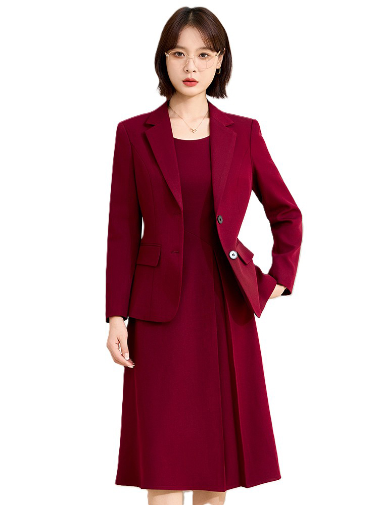 Red Gray Navy Office Ladies Sk - Women'S Red Formal Wear ulasan dan harga