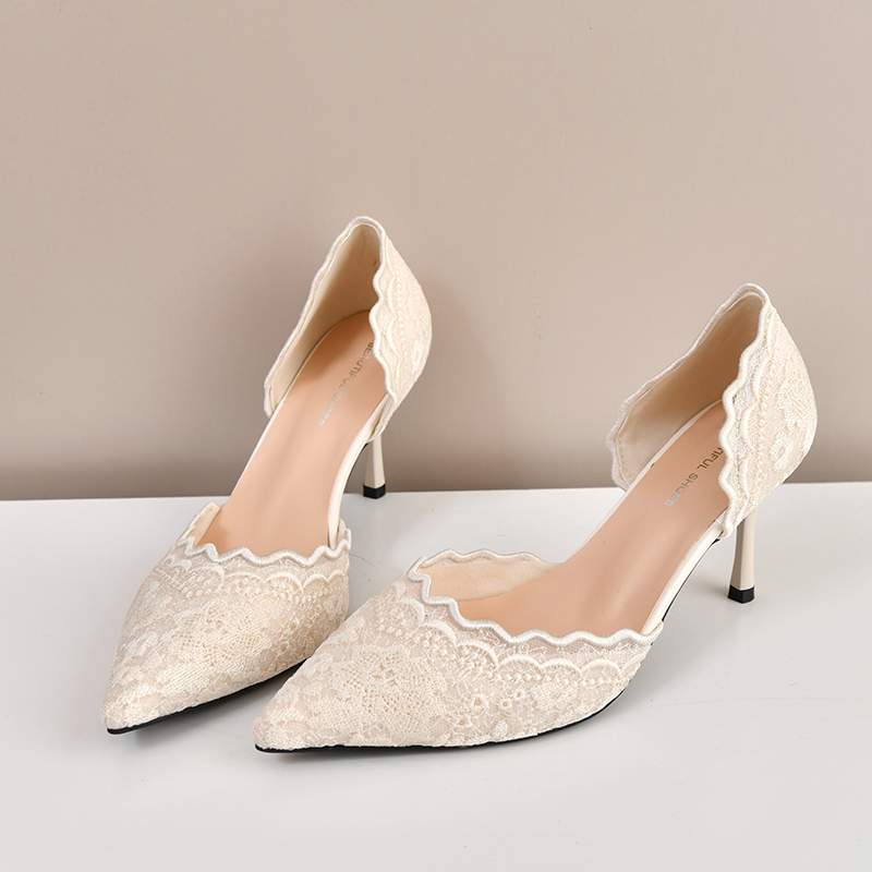 Lace Pointed Toe High Heels Wo - Womens Heels ulasan dan harga