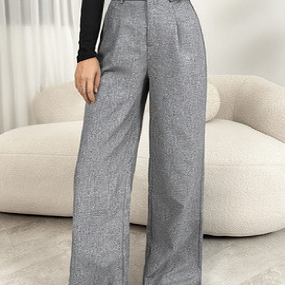 Women Wide Leg Suit Pants High - Tailored Trouser Wide ulasan dan harga