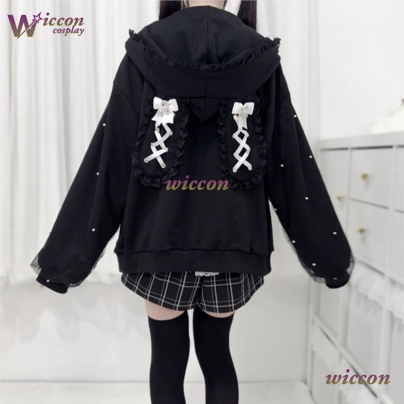 Rabbit's Ears Bow Hoodies Eleg - Formal Skirt ulasan dan harga